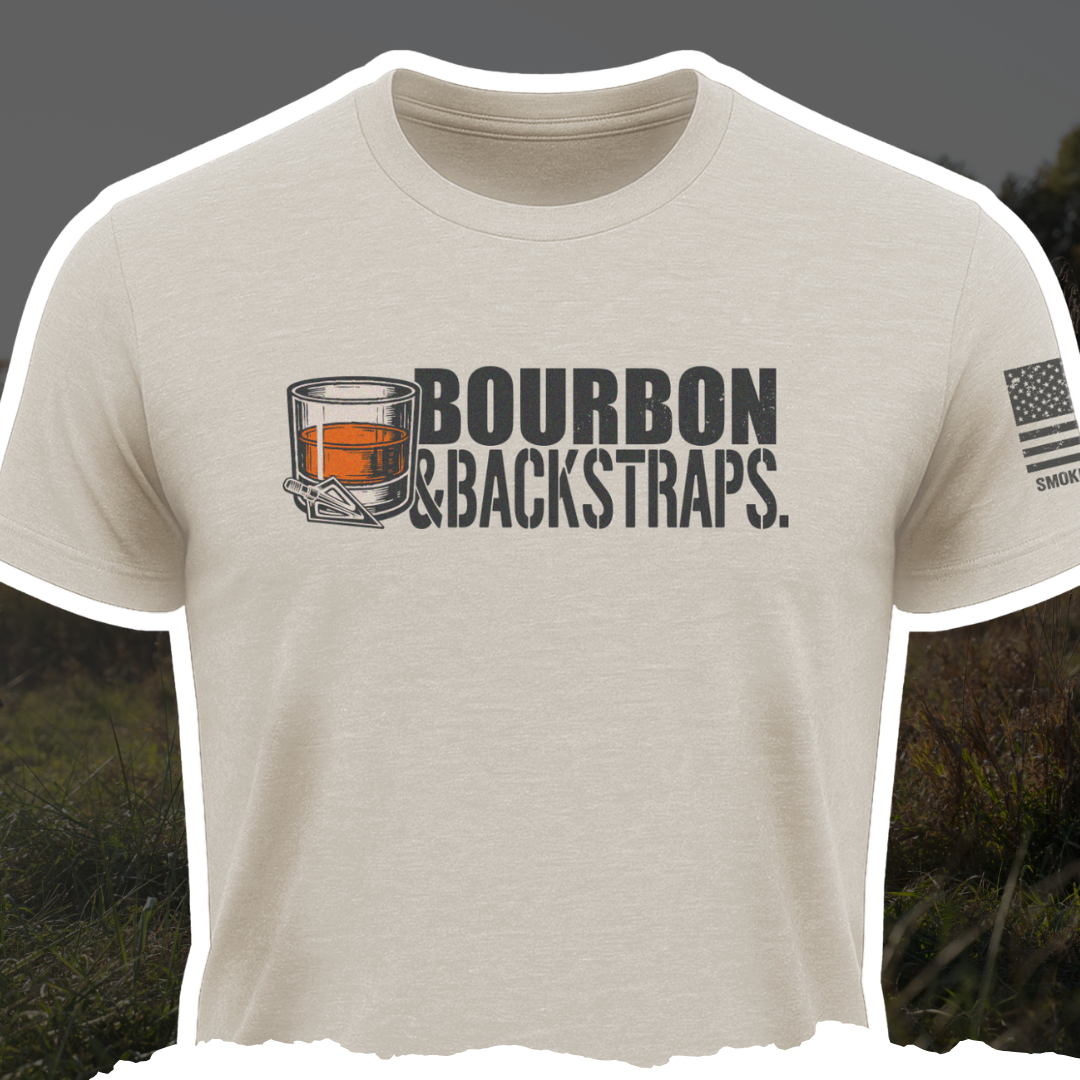 "Bourbon & Backstraps" Tee - Sand