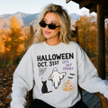 Halloween Oct. 31st Ghost Graphic Sweatshirt