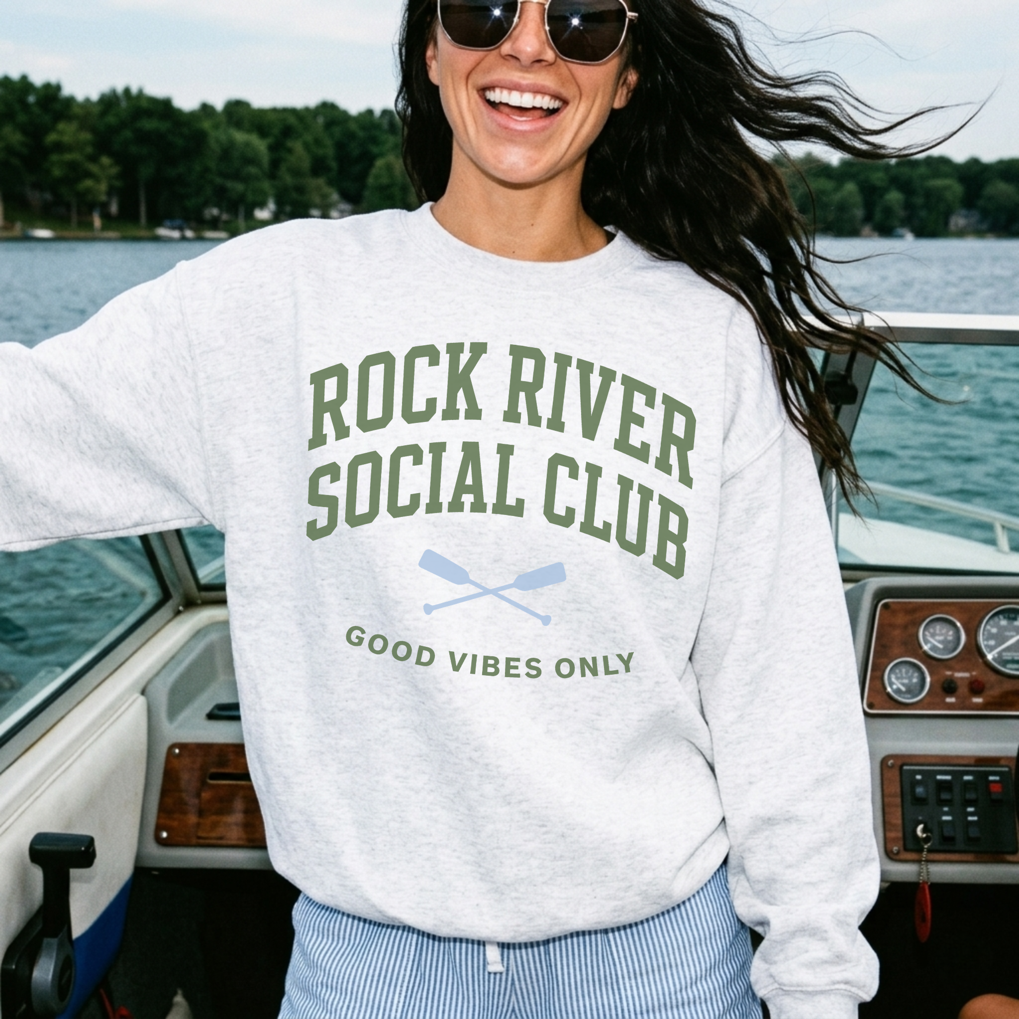 Rock River Social Club Crewneck – River Life Sweatshirt
