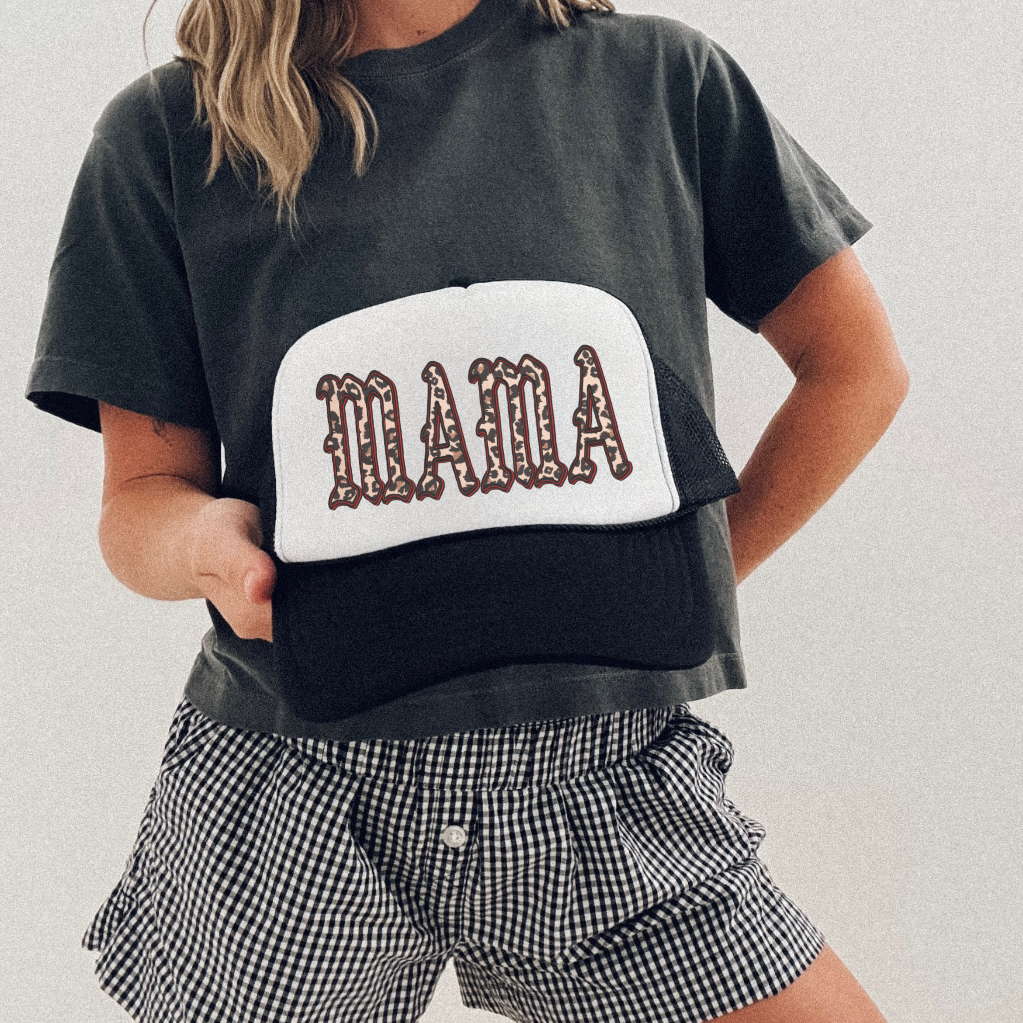 MAMA Leopard Trucker Hat – Trendy Mom Hat