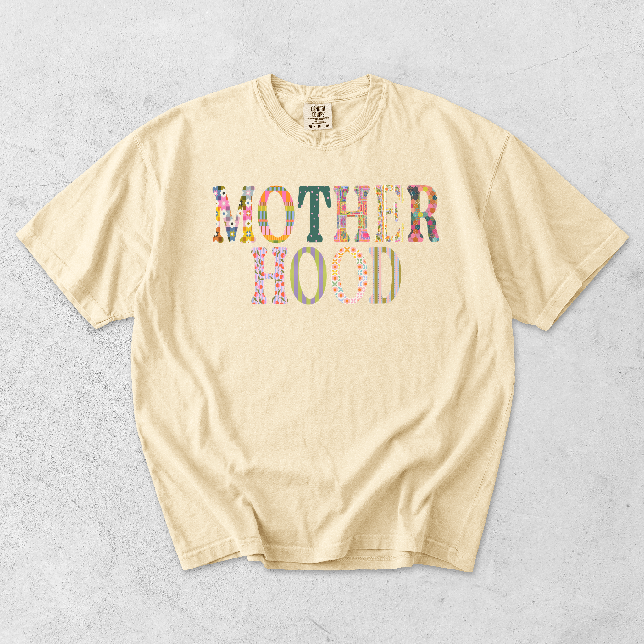 Motherhood Patchwork Graphic Tee