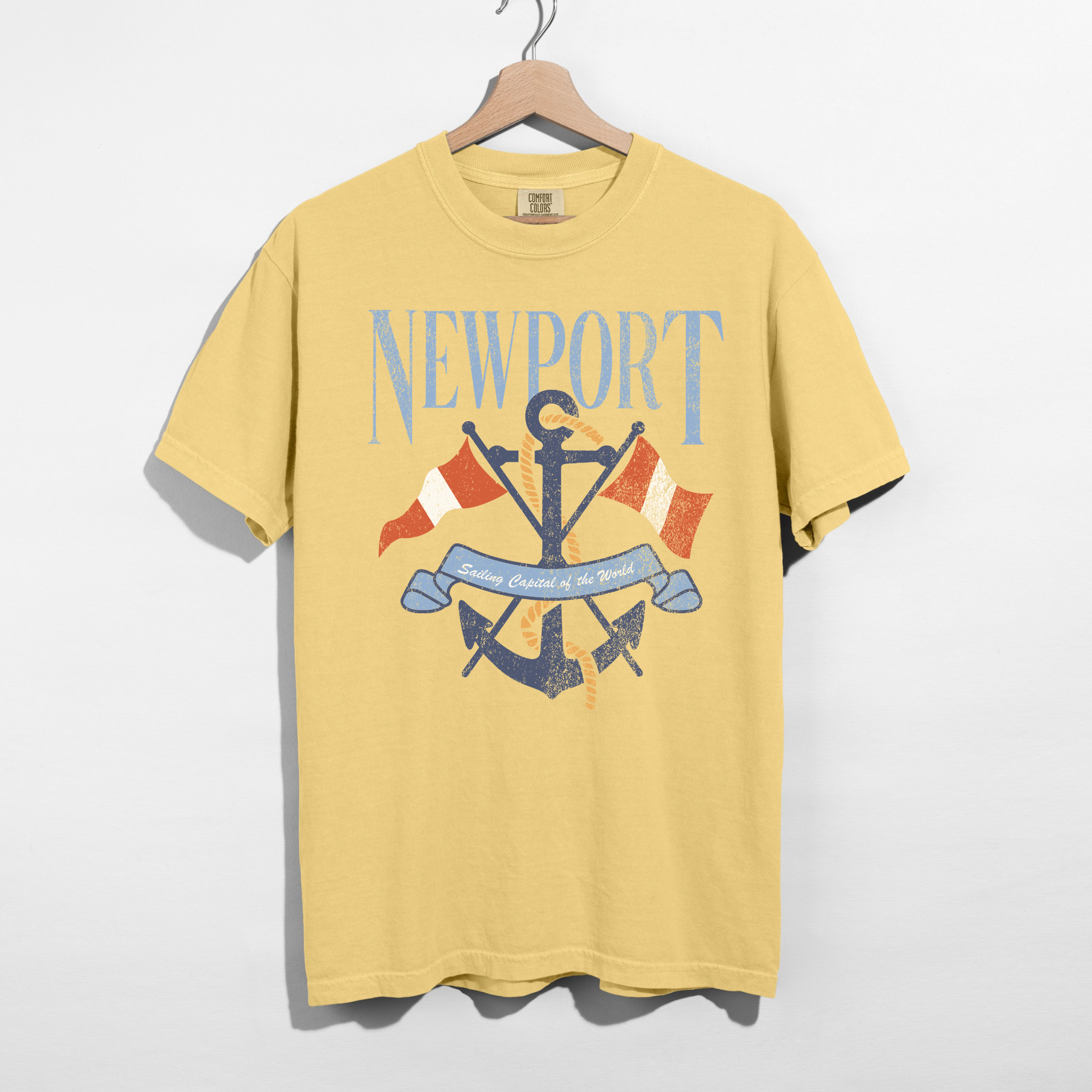 Newport Sailing Graphic Tee – Coastal Anchor Shirt