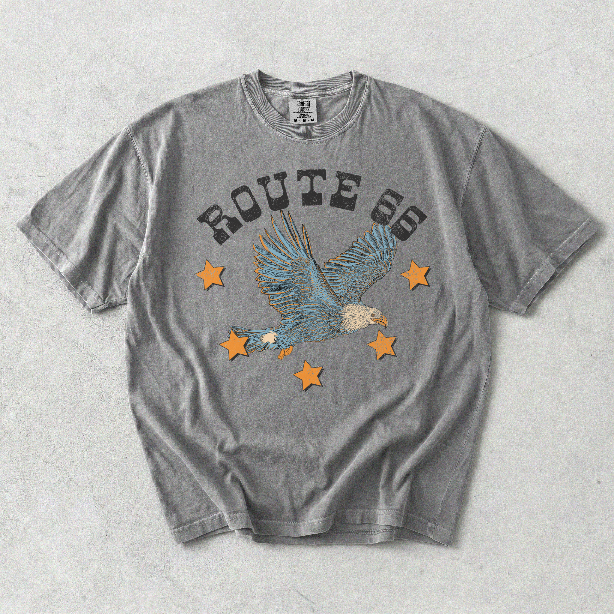 Route 66 Eagle Graphic Tee | Retro Western Route 66 T-Shirt