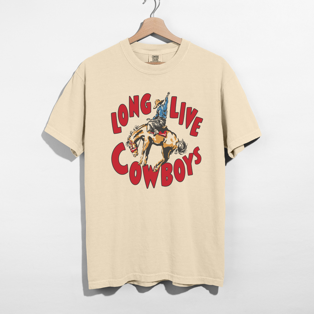 Long Live Cowboys Graphic Tee – Vintage Rodeo Western Shirt