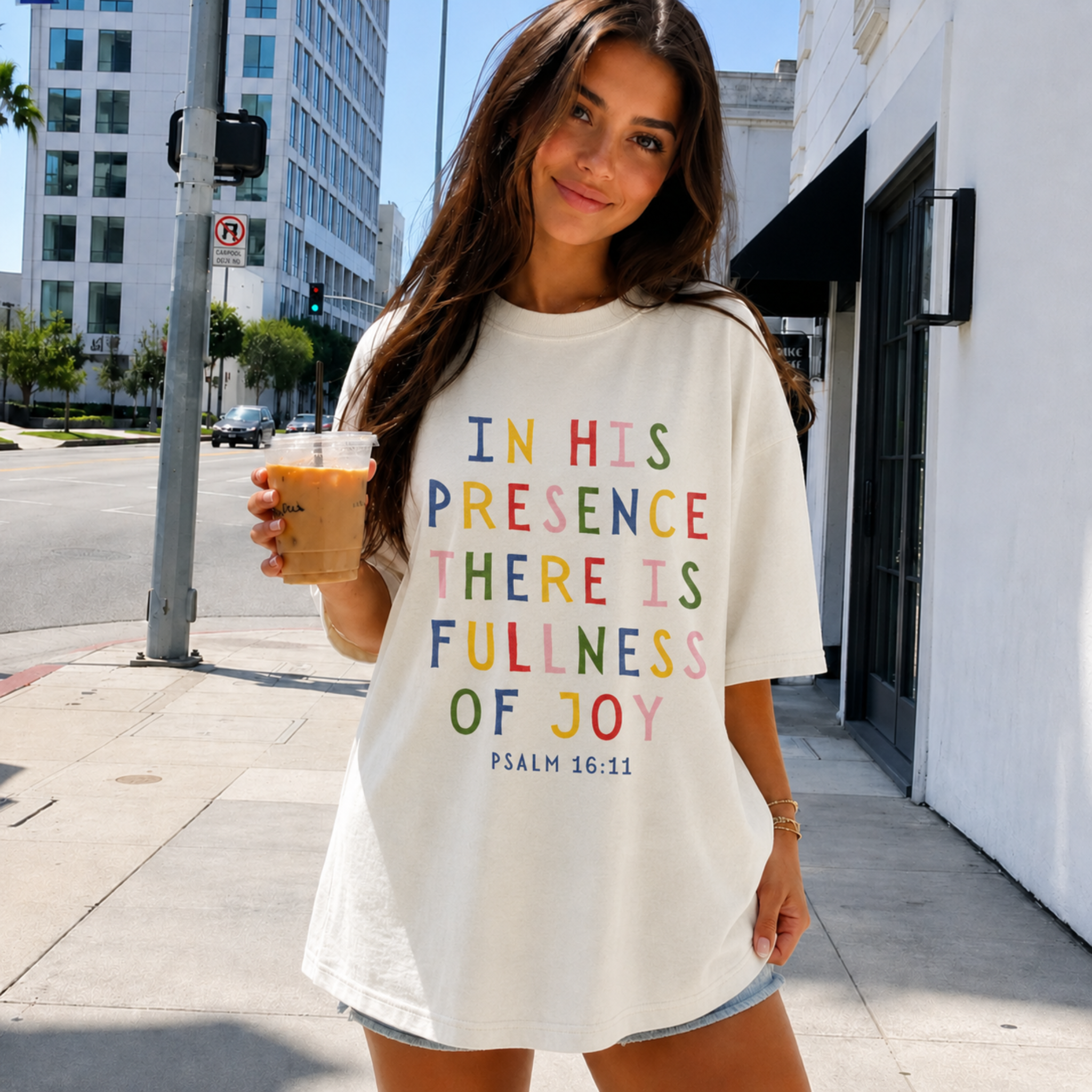 In His Presence There Is Fullness of Joy Psalm 16:11 Graphic Tee