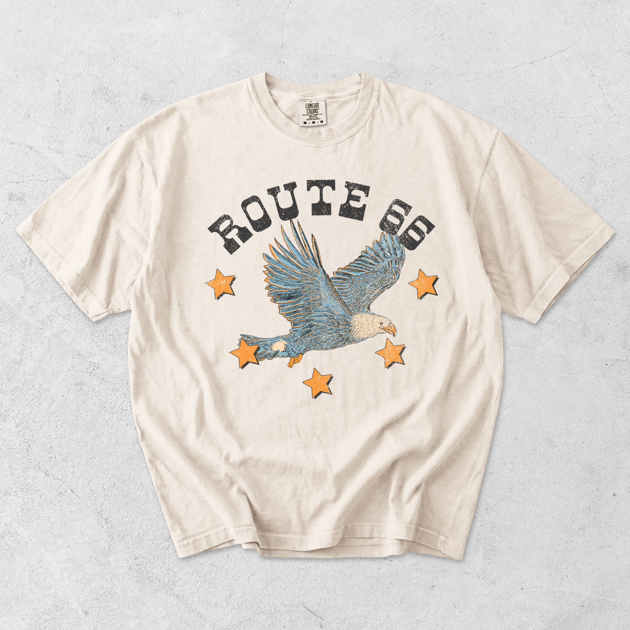 Route 66 Eagle Graphic Tee | Retro Western Route 66 T-Shirt