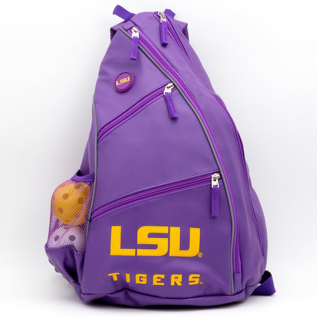 LSU Tigers PU Leather Backpack