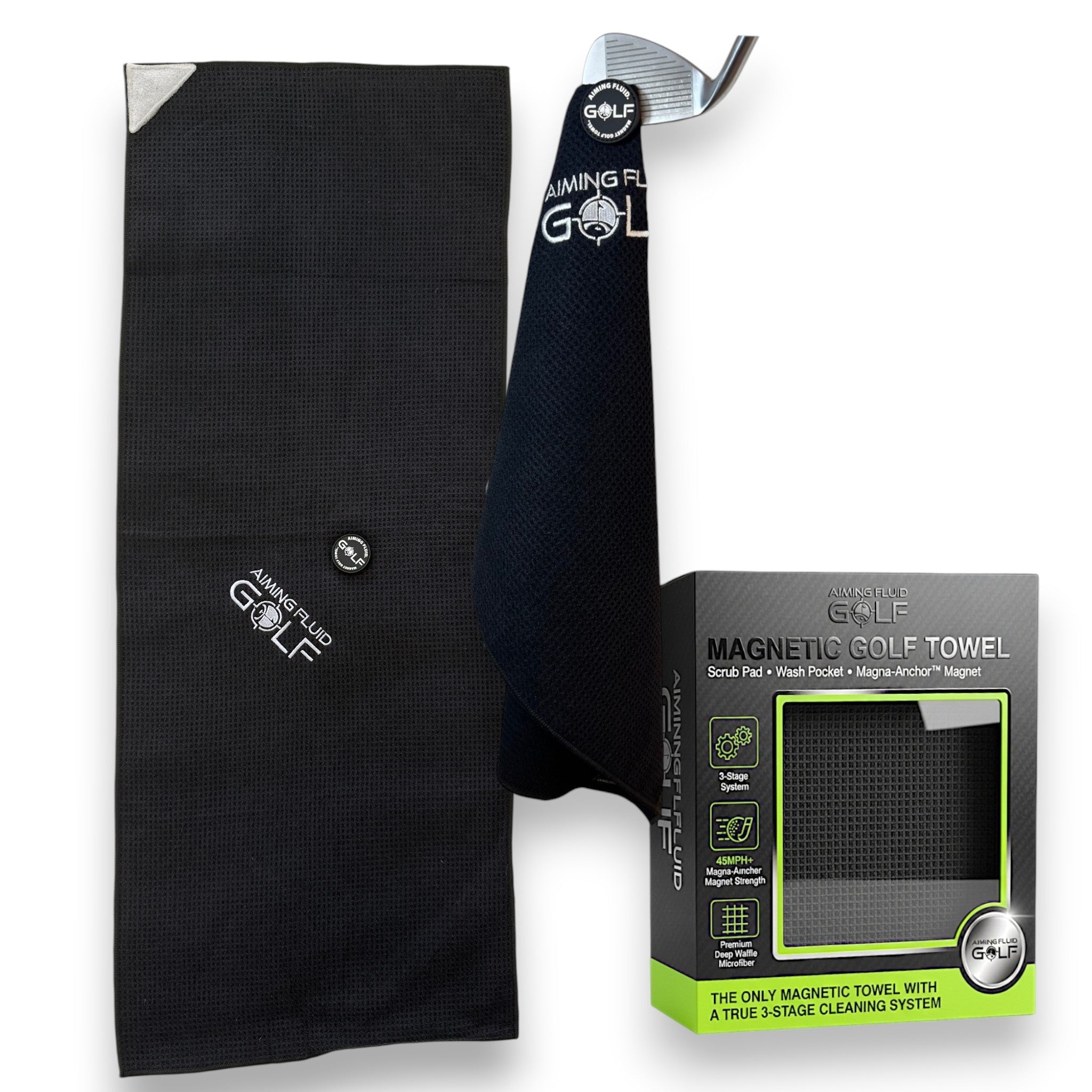 Magna-Anchor™ Magnetic Golf Towel – The 40 (16×40)
