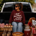 Girls Just Want Halftime & Tailgates Crewneck Sweatshirt