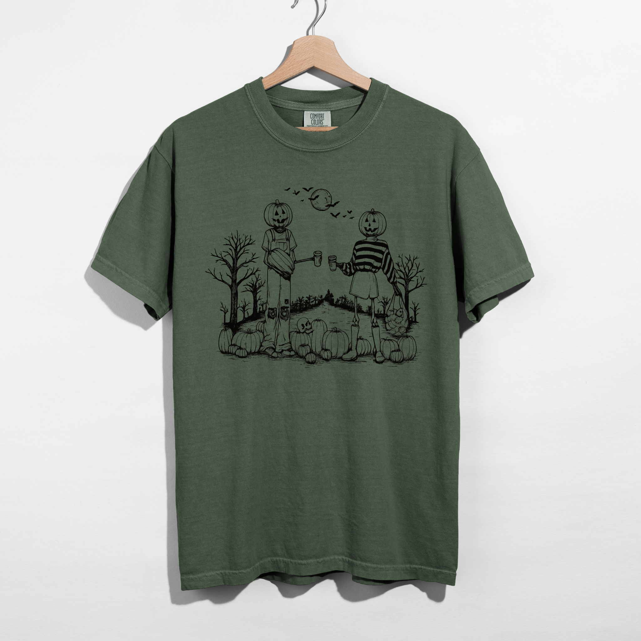 Pumpkin Besties Halloween Graphic Tee | Vintage Spooky Season Shirt for Women