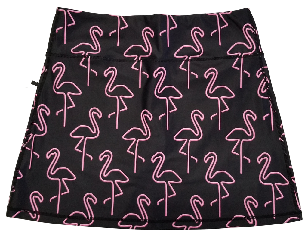 Neon Flamingos Ladies Active SKORT by ReadyGOLF
