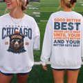 Chicago Football Bear Crewneck Sweatshirt – Good Better Best Motivational Back