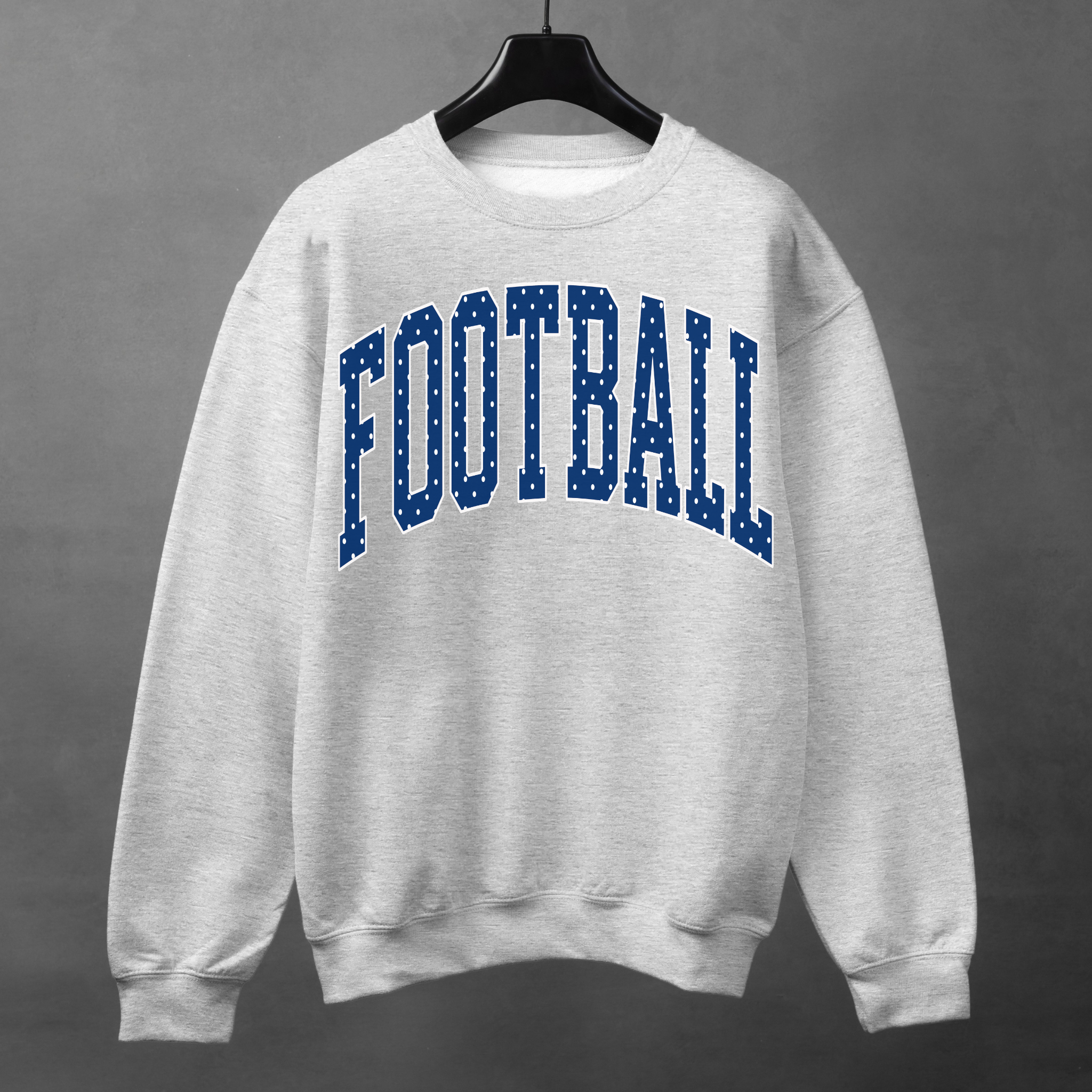 Football Polka Dot Sweatshirt | Custom Team Color Game Day Crewneck