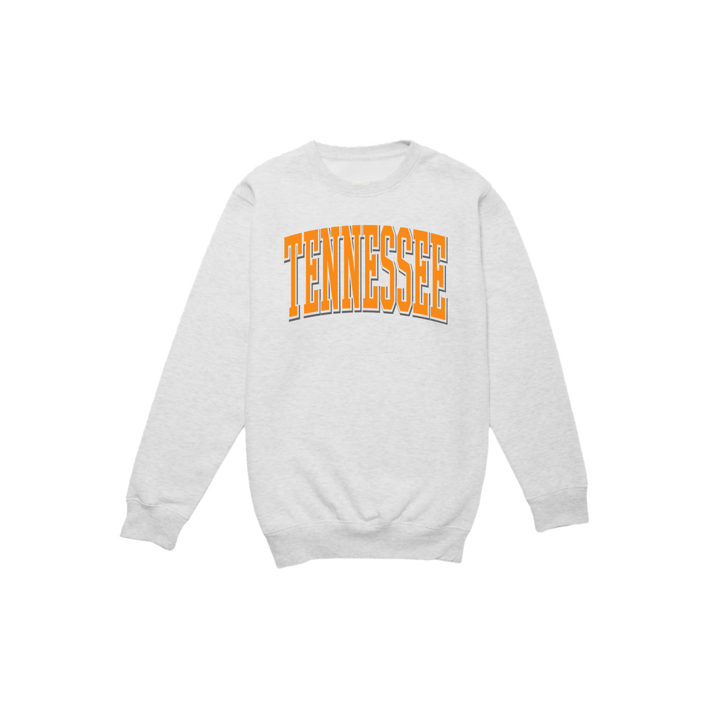 Tennessee Vintage Collegiate Graphic Crewneck Sweatshirt | Oatmeal Heather Premium Fleece Pullover