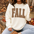 Fall Polka Dot Crewneck Sweatshirt | Cozy Autumn Graphic Sweatshirt