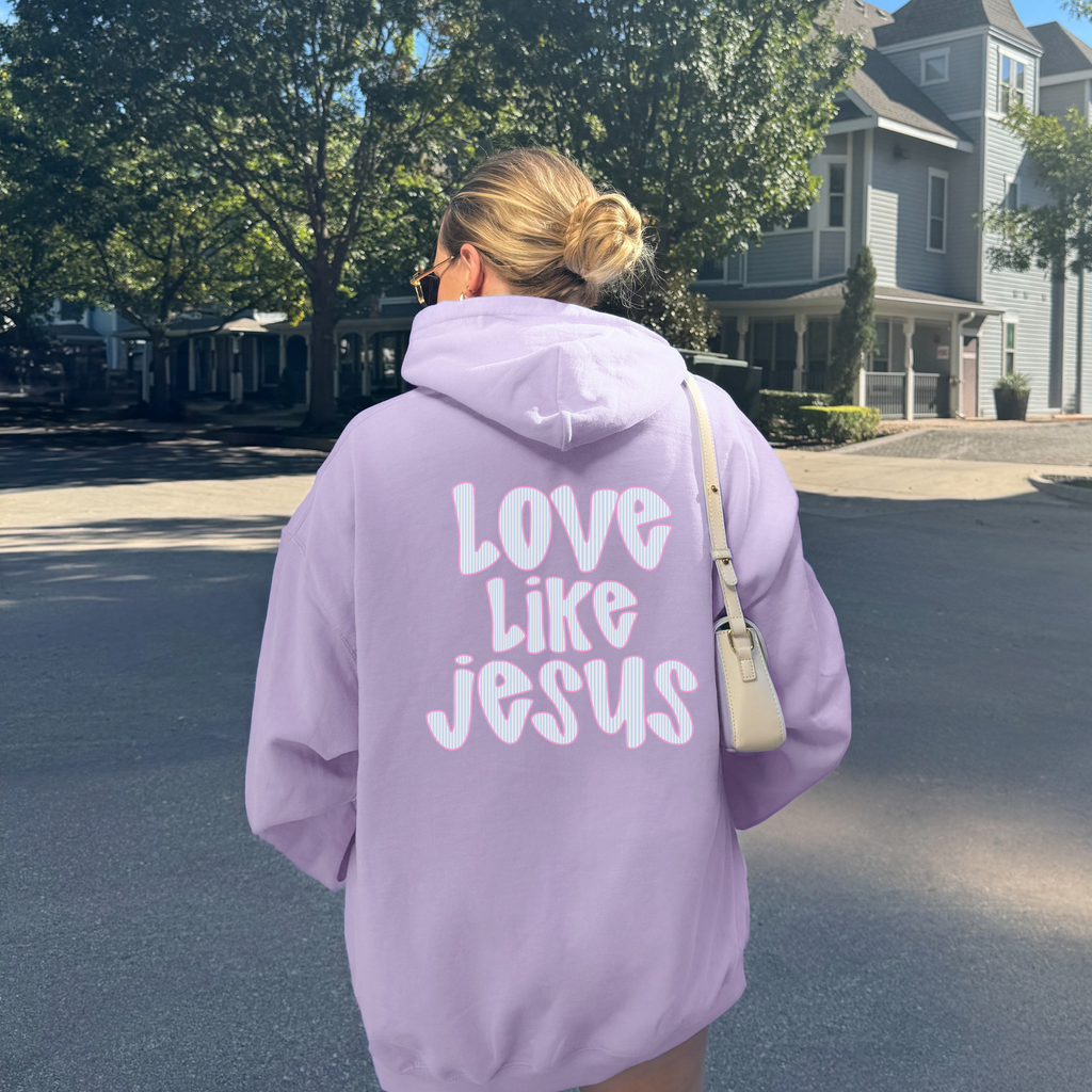 Love Like Jesus Hoodie – Christian Faith Hoodie with Front & Back Print