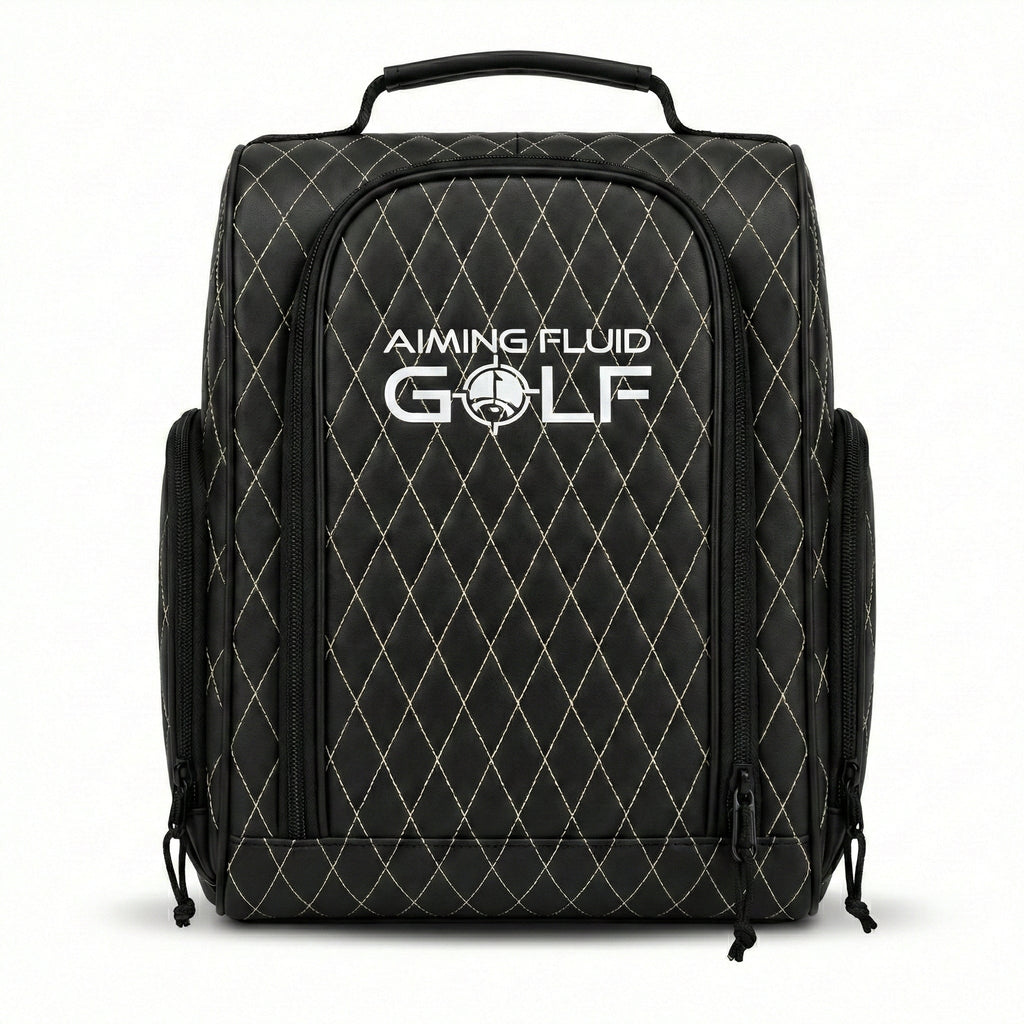 Premium Golf Shoe Bag – Vented Leather Shoe Storage