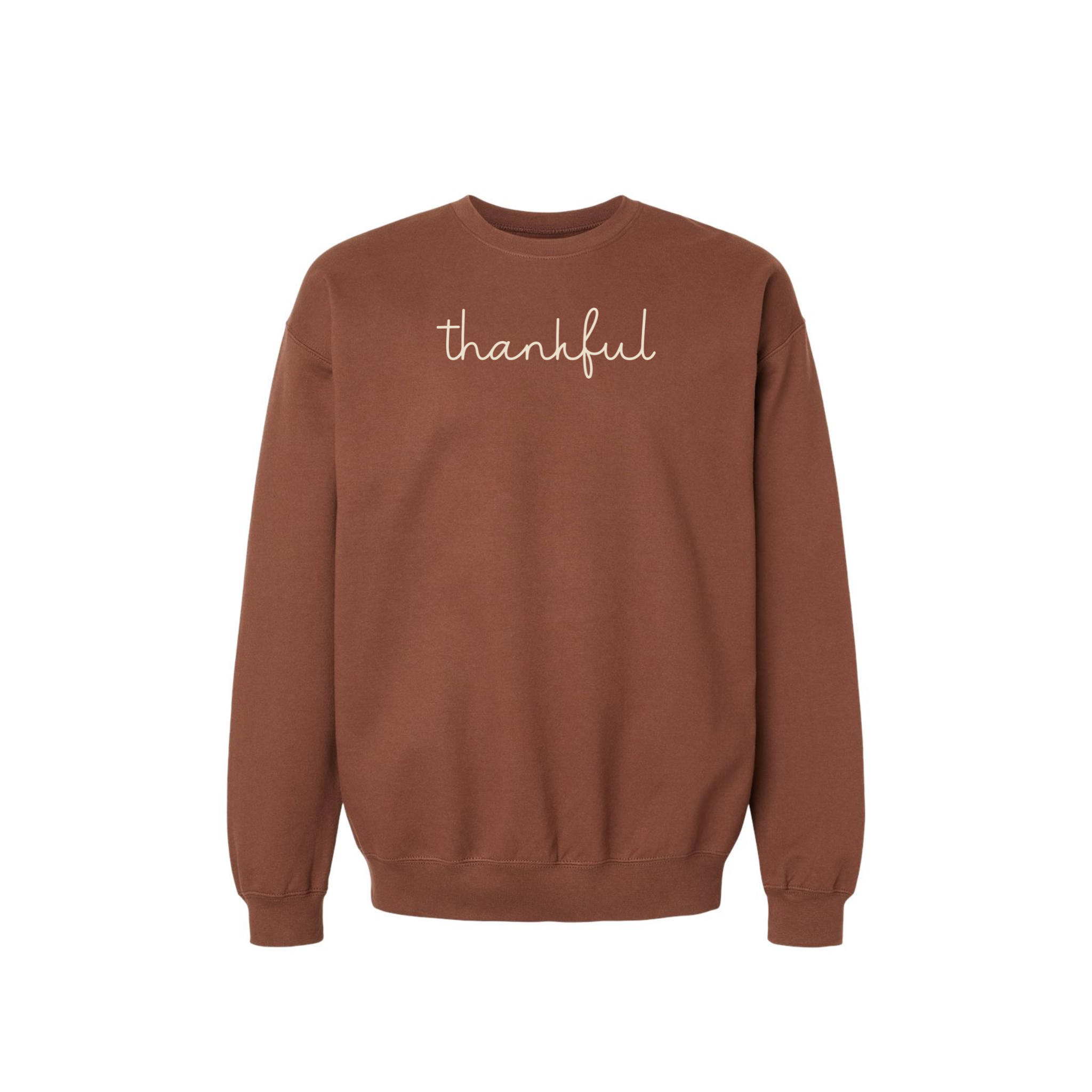 Thankful Script Crewneck Sweatshirt | Cozy Fall Thanksgiving Sweatshirt
