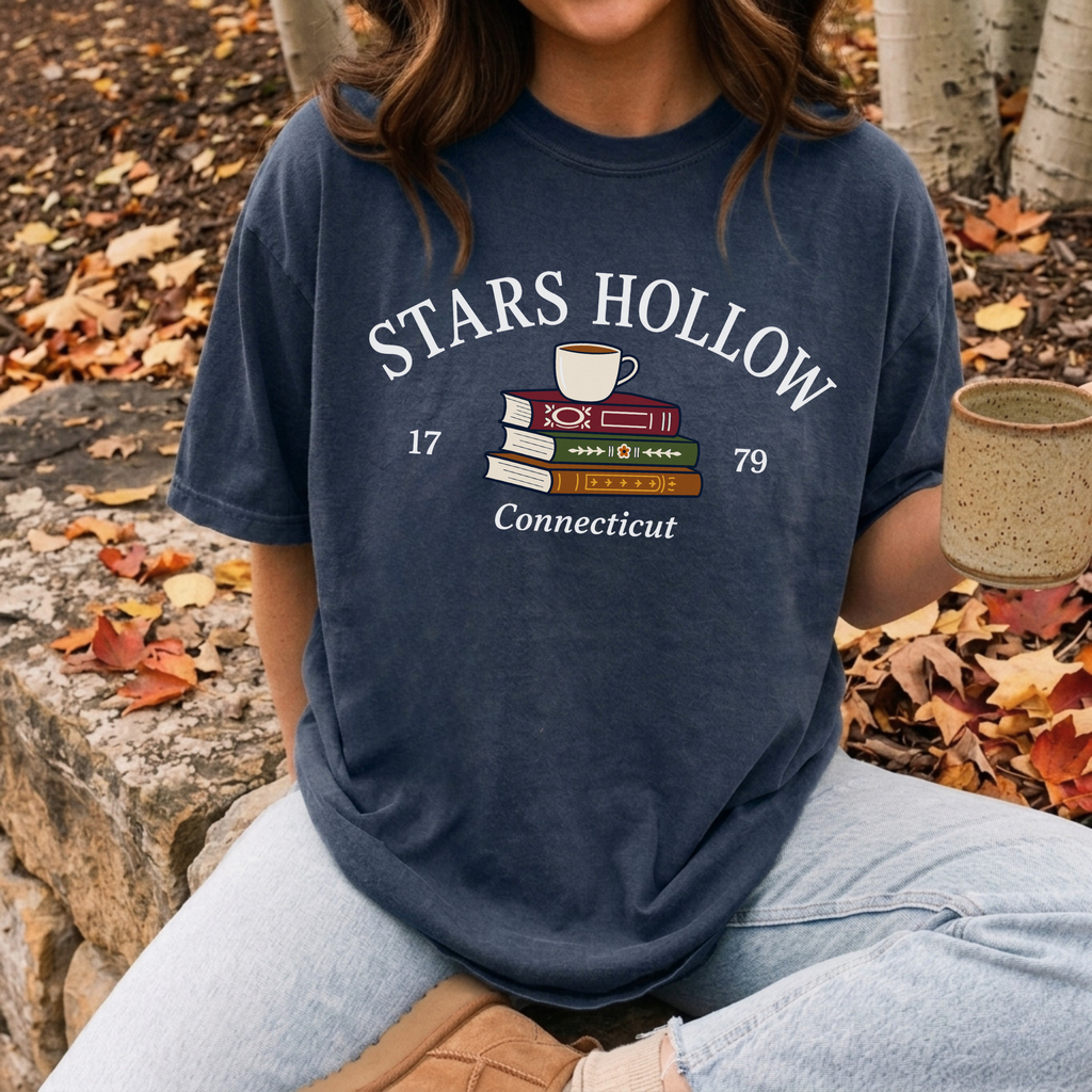Stars Hollow Connecticut Book Lover Graphic Tee