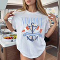 Newport Sailing Graphic Tee – Coastal Anchor Shirt
