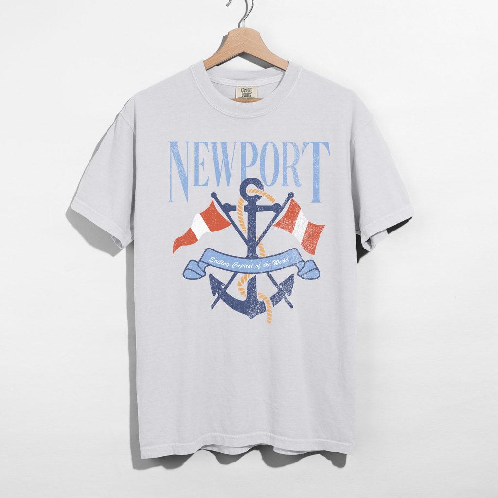 Newport Sailing Graphic Tee – Coastal Anchor Shirt
